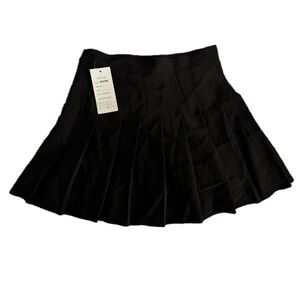 Classic Black Pleated Skort